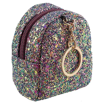 Сумочка-рюкзачок на молнии с блестками Радуга (10см) (ПВХ бокс) - фото 2