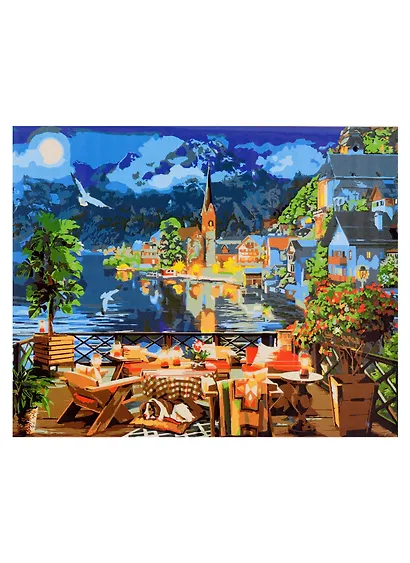 Холст с красками по номерам "Озеро в Гельштате", 30 х 40 см - фото 1