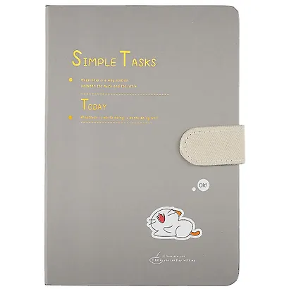 Блокнот с магнитной застежкой Котик Simple Tasks (256стр) (13х19) - фото 6