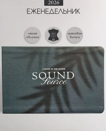 Еженедельник датированный 2026 год, А6, 64 листа, 160x105 мм "Shadow", черный - фото 1