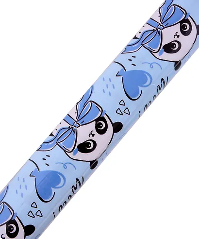 Бумага упаковочная 70*100см "PandaGift_Blue" глянц., инд.уп. - фото 2