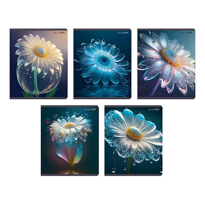 Тетрадь в клетку Listoff, "Фантастические цветы", 48 листов, в ассортименте - фото 1