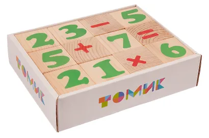Кубики, Томик,  "Цифры", 12 шт.,  деревянные - фото 2