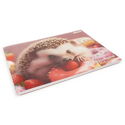 Альбом для рисования Listoff, "Ежик и сладости", А4, 40 листов, на склейке - фото 3