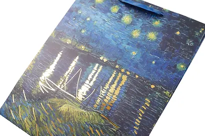 Пакет А4 32*26*12 "Винсент Ван Гог. Звездная ночь" нейтр., бум.мат.ламинат - фото 2