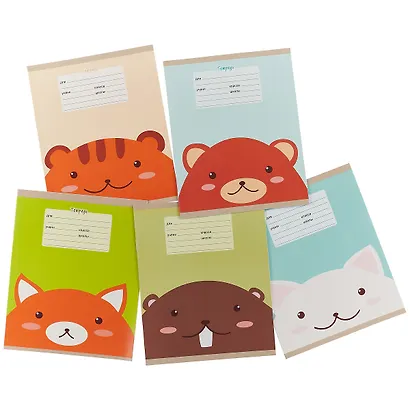 Тетрадь в клетку Unnika, "Прятки (графика)", 12 листов, в ассортименте - фото 3