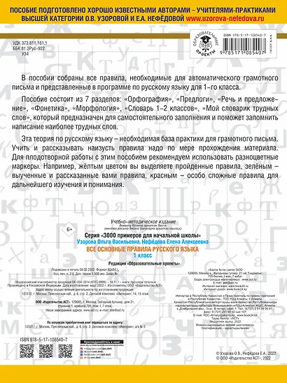 Все основные правила русского языка. 1 класс - фото 2