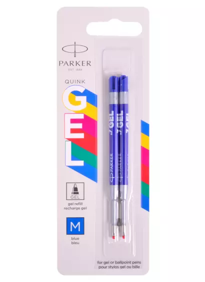 Стержень гелевый "Gel Ball Point" синий, 98мм, 0,7мм, 2 шт., блистер, Parker - фото 1