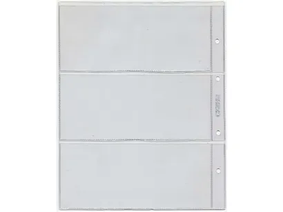 Комплект листов для бон и открыток вертикальный NUMIS 92*218 мм. на 3 боны, 5 штук 06-643-1921003 - фото 1