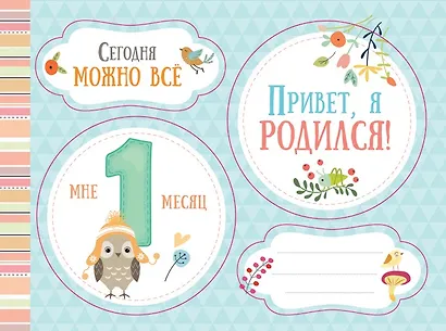Наклейки для фотосессий от рождения до года «Наш малыш» - фото 2