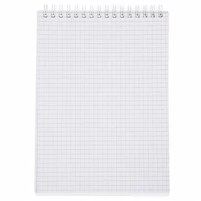 Блокнот А5 80л кл. "VELVET" белый, пласт.обл, спираль - фото 2