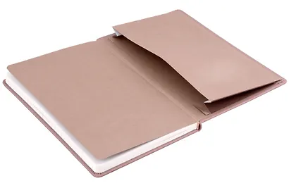 Книга для записей А5 96л лин. "Joy Book. Горячий шоколад" иск.кожа, тонир.блок, скругл.углы, ляссе, резинка, карман на задн.форзаце - фото 3