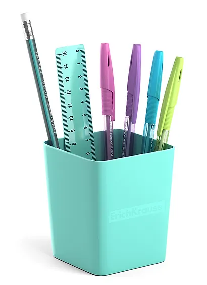 Набор настольный "Base. Pastel Mint" (4 ручки, карандаш, линейка), мятный, ErichKrause - фото 2