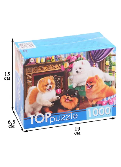 Пазл Игривые шпицы 1000 элементов TOPpuzzle ХТП1000-4145 - фото 2