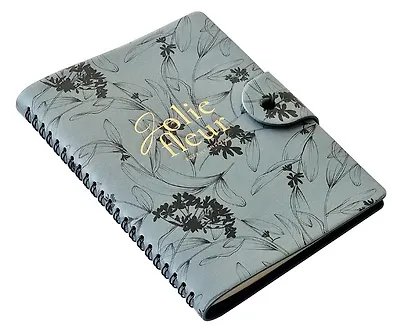 Бизнес-тетрадь А5, 96 листов в клетку, 140 x 200 мм "Fleur" серый, искусственная кожа, спираль - фото 3