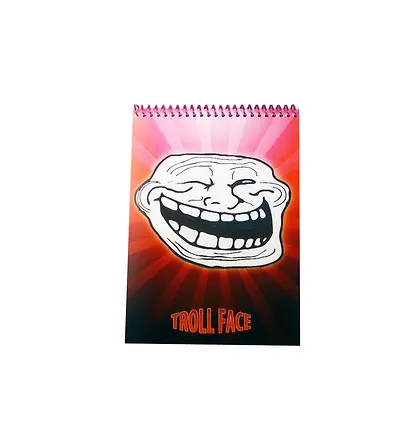 Блокнот А5 Троллфейс (TROLL) со стерео обложкой на спирали (СР Дистрибуция) - фото 1