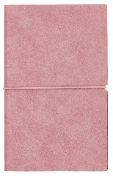 Ежедневник недат. А6+ 122x193 мм 120л "Наппа металлик" розовый, кожзам, мягк.переплет, застёжка-резинка,офсет, ляссе - фото 1
