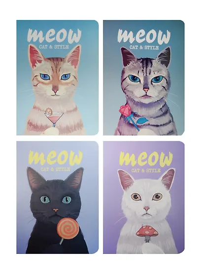 Тетрадь в линейку Languo, Meow, B5, 40 листов, в ассортименте - фото 1