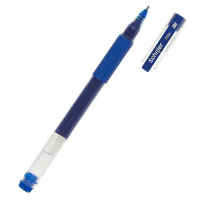 Ручки гелевые синие 12 штук "Mile" 0,5 мм, Schiller - фото 8