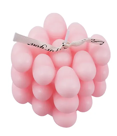 Свеча ароматическая Bubble Сердечки (розовая) (6х6) (ПВХ бокс) (12-9314B-4) - фото 2