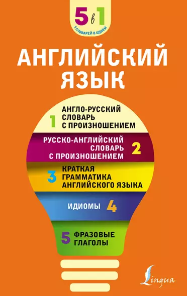 Английский язык. 5 в 1: англо-русский и русско-английский словари с произношением, краткая грамматика английского языка, идиомы, фразовые глаголы - фото 1