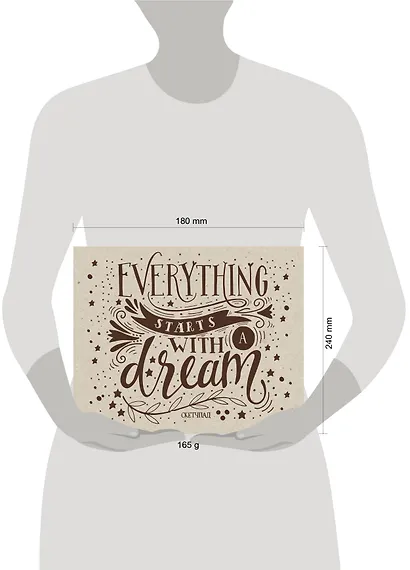 Скетчбук Everything starts with a dream, 20 листов - фото 3