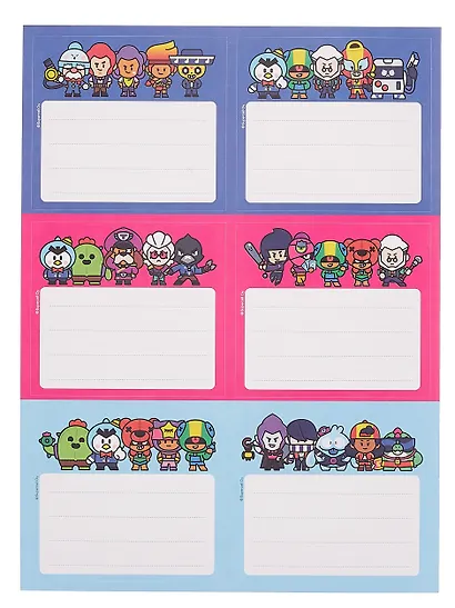 Наклейки для тетрадей 24 штуки "Brawl Stars" - фото 5