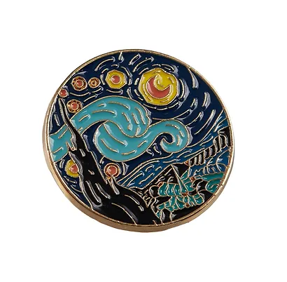 Значок My favorite painter Винсент Ван Гог Звездная ночь (металл) (12-08599-944) - фото 2