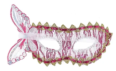 Маска кружевная с блестками (17х9) (пластик) (12-BaoZun-M26) - фото 1