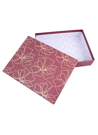 Коробка подарочная "Золотые цветы" 23*30*6см, картон - фото 4