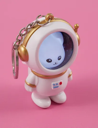 Брелок-фонарик Котик-космонавт (ПВХ) (5х4) - фото 6