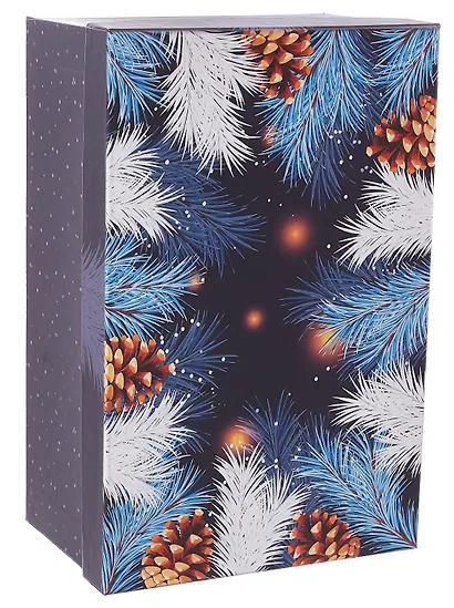 Коробка подарочная "СКАЗОЧНАЯ ПОЛНОЧЬ" 26*17*11см, Новый год, картон - фото 2