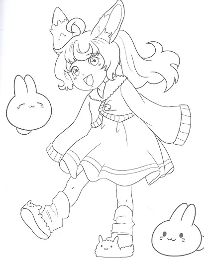 Аниме. Раскраска для девочек - фото 4