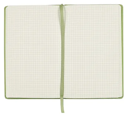 Книга для записей А5 96л кл. "Joy Book. Чай матча" иск.кожа, тонир.блок, скругл.углы, ляссе, резинка, карман на задн.форзаце - фото 2