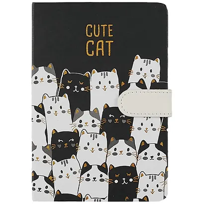 Блокнот с магнитной застежкой Котики Cute Сat (256стр) (13х19) - фото 6