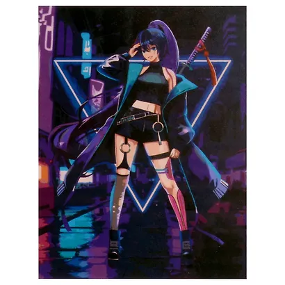 Холст с красками по номерам "Девушка в неоне", 30 х 40 см - фото 1