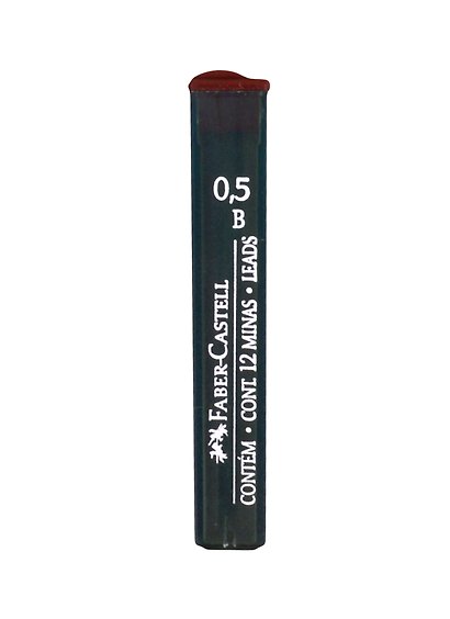 Грифели для механических карандашей Faber-Castell "Polymer", 12шт., 0,5мм, B - фото 1