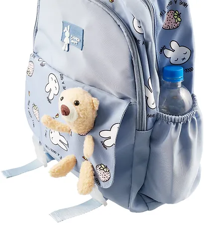 Рюкзак "Мишка" 44*30*12,5см, голубой, с игрушкой - фото 5