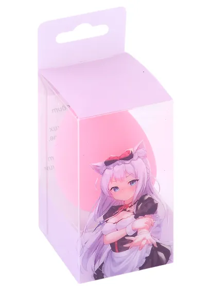 Спонж для макияжа Аниме Девушка с ушками (розовый) (6 см) - фото 1