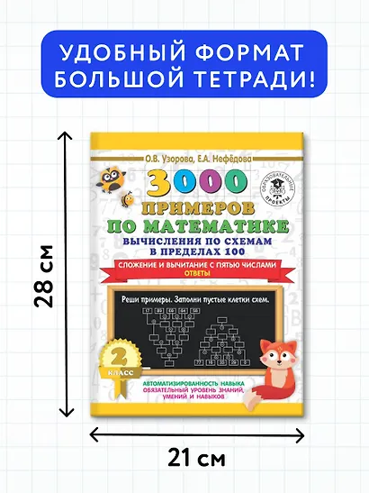 3000 примеров по математике. Вычисления по схемам в пределах 100. Сложение и вычитание с пятью числами. Ответы. 2 класс - фото 6