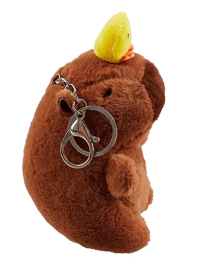 Брелок Капибара с цыпленком (текстиль) (14 см) (12-0675-Z3) - фото 2