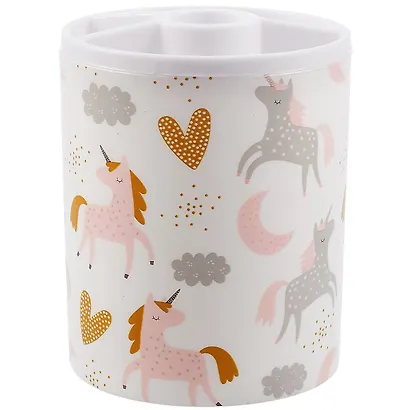 Стакан для пишущих принадлежностей "Единорог" пластик - фото 1