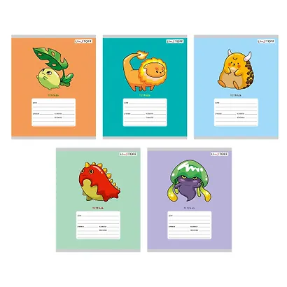 Тетрадь в клетку Listoff, "Монстрики", 12 листов, в ассортименте - фото 1