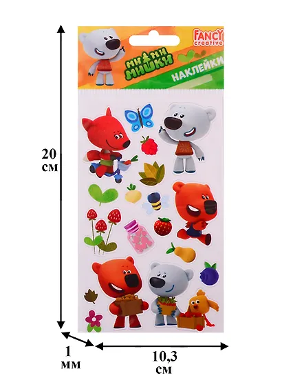Наклейки ACTION Ми-ми-мишки 9,5*15,5см в ассортименте FD060040 - фото 3