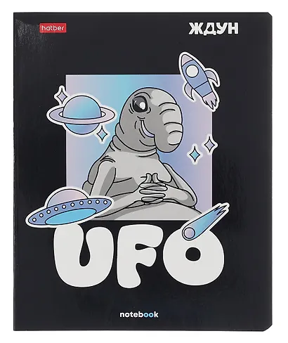 Тетрадь 48л кл. "Ждун" мел.картон, глянц.ламинация, выб.лак, ассорти - фото 2