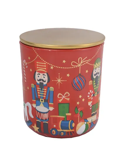 Ароматизированная свеча в стакане Щелкунчик с крышкой  (Magical Gift with lid) (150г) - фото 1