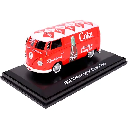 432202 Машинка литая коллекционная Motor City Classics - Die-сast модель по лицензии Coca-Cola 1962 Volkswagen Cargo Van, масштаб 1:43 - фото 9