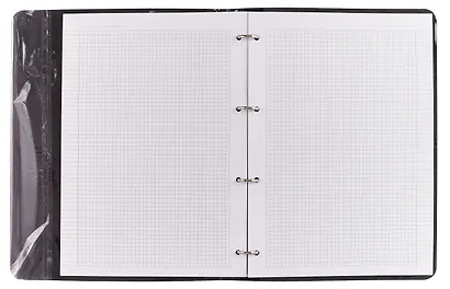 Тетрадь «My black», А4, 120 листов в клетку, черный, на кольцах, сменный блок - фото 2