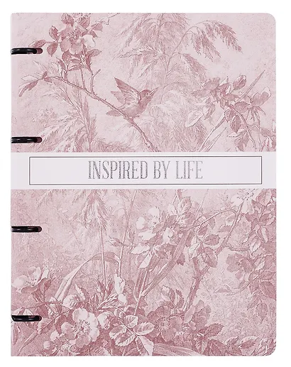 Тетрадь А4 120 листов, клетка, "Floreale. Cedar Rose" на кольцах - фото 1