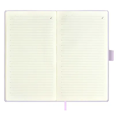 Ежедневник недатированный А6+ 160 листов "Краст" сиреневый, кожзам, твердый переплет, офсет, ляссе, застежка - фото 6